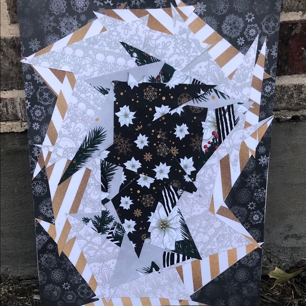 ✨Original Handmade Abstract Collage on Canvas✨